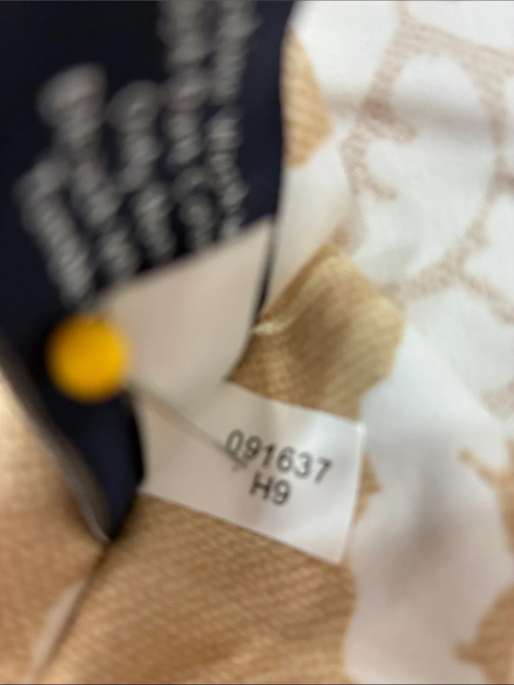 Lands' End Tan and White Floral Duvet Cover King
